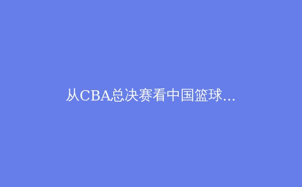 从CBA总决赛看中国篮球的战术革新与人才断层 - 2